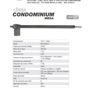 Kit Piston Condominiun Mega Analogico 1/2 Hp PPA